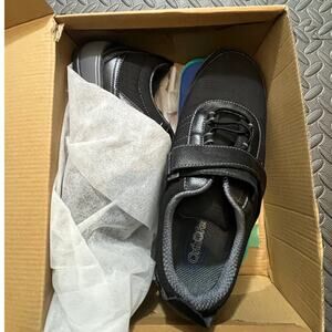 Ortho Feet "Breeze 835" Black Comfort mesh & leather Women's shoes US 10.5 Wide‎